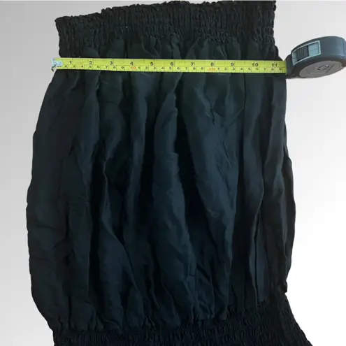 Europe Must Have Sosia Made in Italy Black Smocked Strapless Dress Size XS