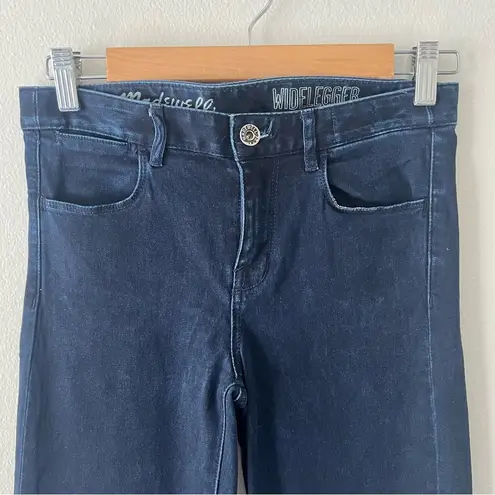 Madewell  Sz 25 Widelegger Dark Wash Wide Leg Flare Leg Jeans Stretch Long Length