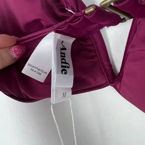 ANDIE NWT Swim The Scala Top Flat in Plum Purple Size Medium M NEW