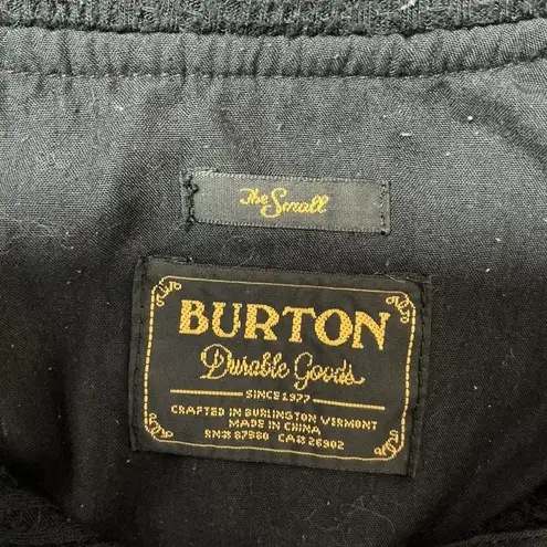 Burton Long Sleeve Hooded Henley Top Black Thermal Knit