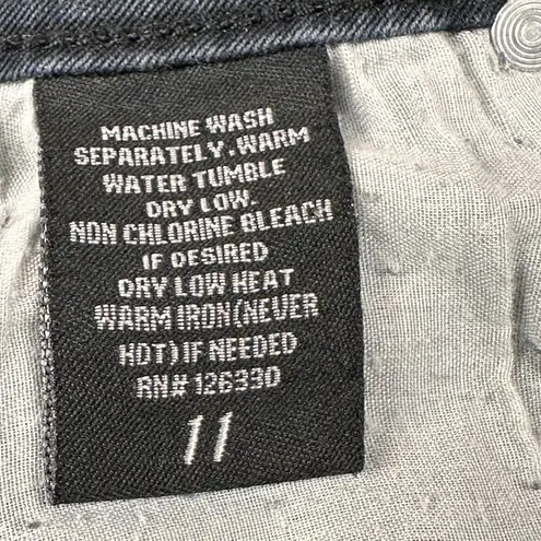 Thrill Jeans Juniors 11 Bleach Tie Dye Distressed Ripped Cuffed Grunge Pants Black Size undefined