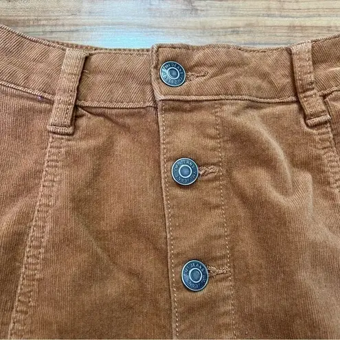 Ymi Jeans Brown Corduroy Button Front Mini Skirt Juniors Size 9/29