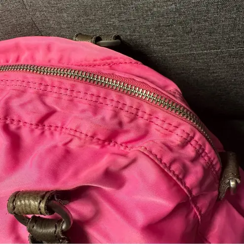 Liebeskind Berlin Pink and Brown Nylon Crossbody Bag