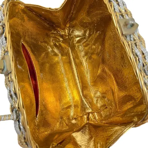 KORET Vintage 60’s Gold & Silver Woven Metal Handbag