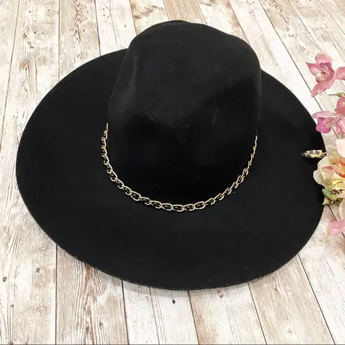 ASOS  Chain Felt Black Fedora Hat