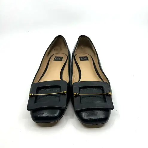 Zac Posen  Vonte Skimmer Black Leather Flats Women's 8.5 US