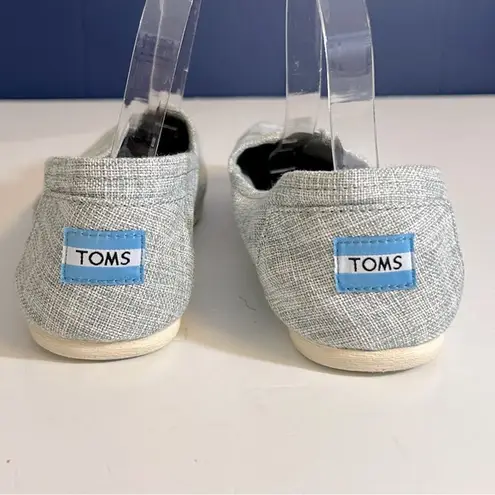 Toms  Drizzle Grey Metallic Woven Shoes Size 10‎