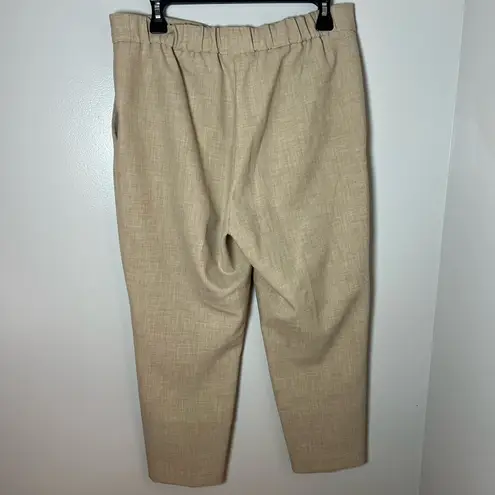 Babaton Aritzia Conan Cropped Pants Beige Pull On Business Career Office Size 10