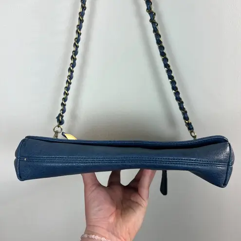 Urban Expression Urban Expressions Crossbody Bag Certified Vegan Leather Blue Brass Chain Studded