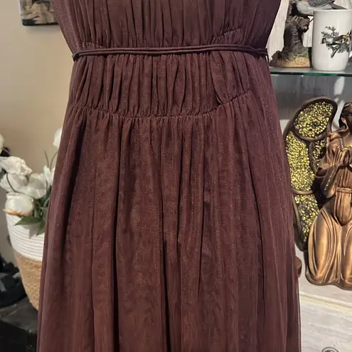 Moulinette Soeurs Anthropologie Meadow Brown Tulle Dress Size 10