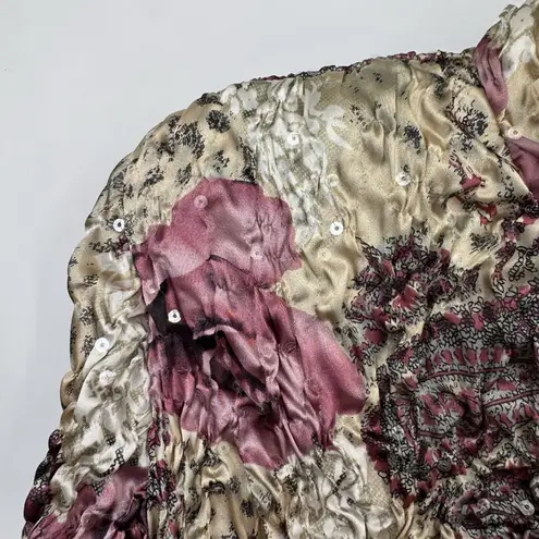 Vintage Y2K MSK Zip Front Jacket Womens Large Pink Romantic Coquette Fairy