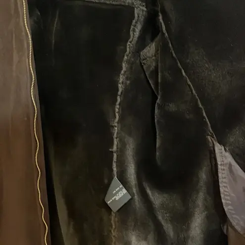 1 Madison Brown Faux Fur Coat with Hood