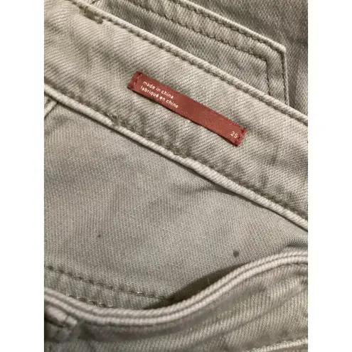 PILCRO The Breaker Women's Light Green High Rise Pleated Tapered Jeans Size 25