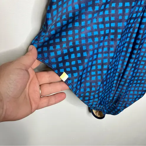 Summersalt x L.L. Bean full coverage one piece swimsuit blue check women size 18