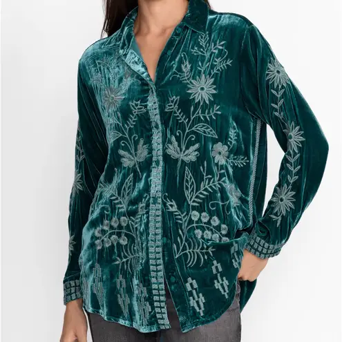 Johnny Was embroidered GEORGINA VELVET SHIRT/JACKET NWT