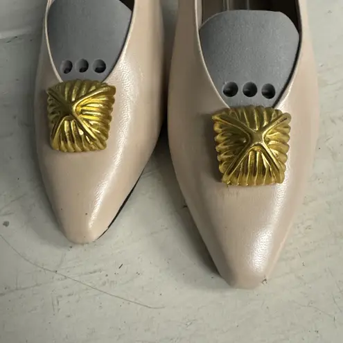 Valerie Stevens Vtg Women's Pump Heels Almond Toe Soft Peachy Pink Leather 8M