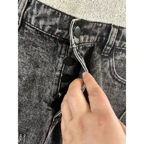 savannah jane rhinestone fringe shorts Black Button Fly NWT distressed Size M