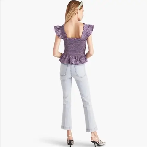 Hill House Paz Crop Top, Floral Jacquard, Medium