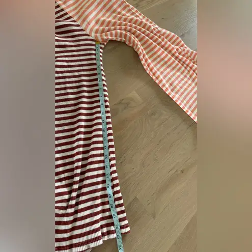 Color Block Striped Henley Sleeveless Wide Leg Jumpsuit MEASUREMENTS Size undefined