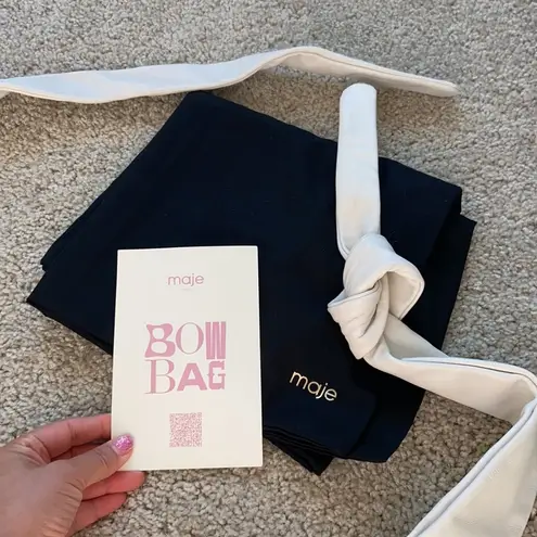 Maje leather bow bag