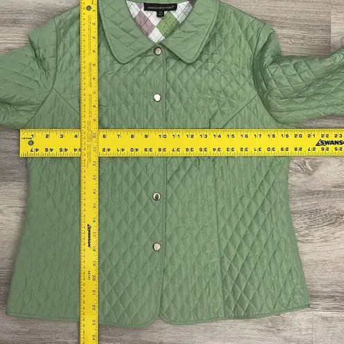 Briggs New York Light Green Lightweight Quilted Long Sleeve Jacket Size 12P