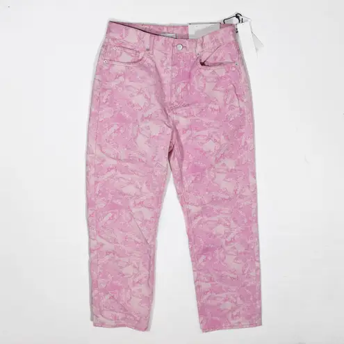 BDG NEW Urban Outfitters  Cowboy Fit High Waisted Snake Print Pattern Pink Jeans 