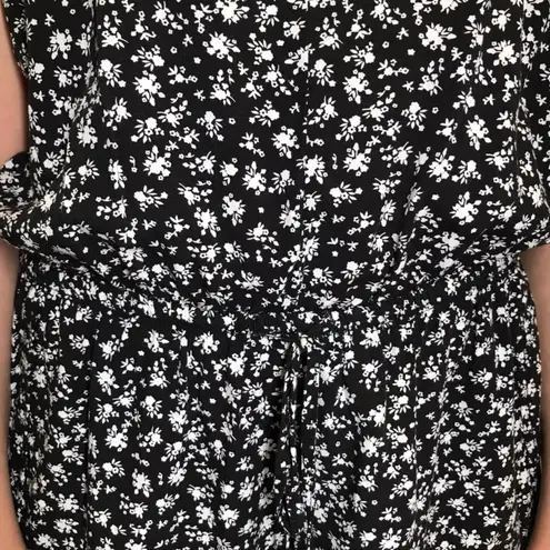 Garage Black and White Floral Romper