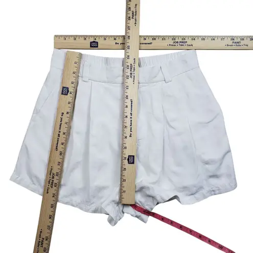 Mable Anthropologie Aliya Shorts Womens Small White Linen Blend High Rise