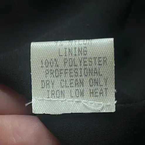 Vintage Andrea Polizzi for Rex Lester Black Maxi Skirt Beaded Slit Size 10 Glam