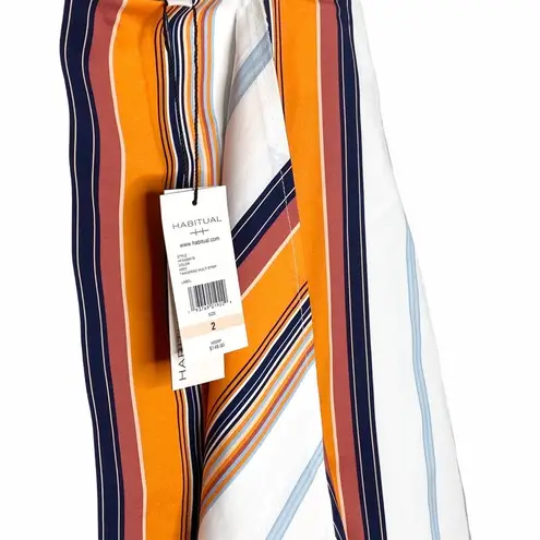 Habitual new ᯾ Skylar Asymettrical Handkerchief Hem Skirt ᯾ Tangerine Stripe