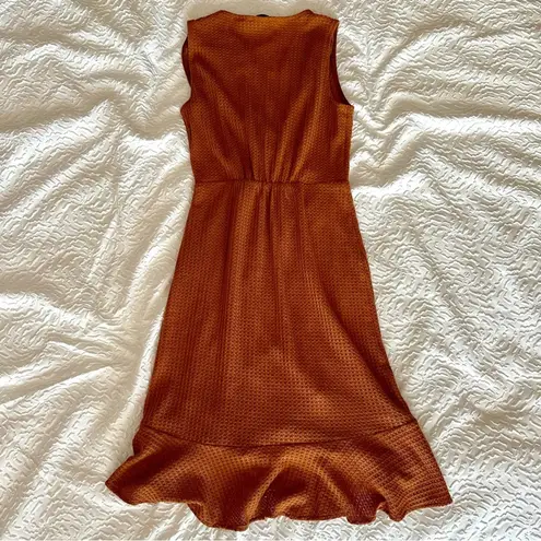 Lucy Paris Burnt Orange Sleeveless Knit Dress Small