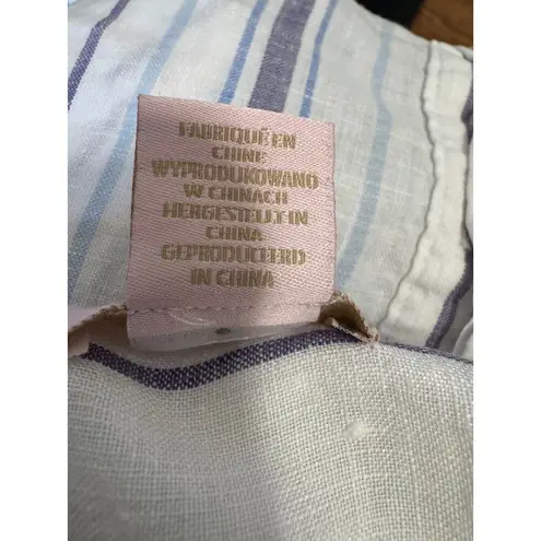 Saint Tropez West ST TROPEZ L WEST Linen Tunic Striped Shirt in Size XL