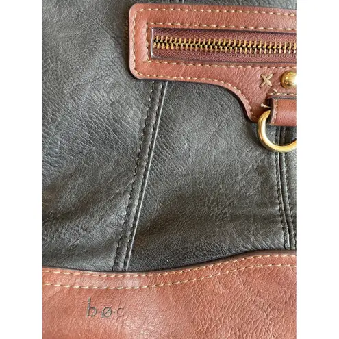 b.o.c. Crossbody Bag Hobo Style Front Pocket Brown Black Purse