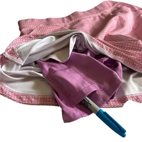 Peter Millar Alice Petal UPF 50+ Golf Tennis Skort Orange Purple Geometric M