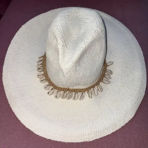 Nikki Beach Barbados Hat in White One Size Womens Beach Garden Sun