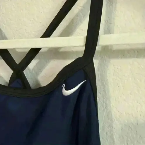 Nike ‎ Solid Poly Lingerie Tank One Piece Swimsuit Navy 34/Womens Size 8