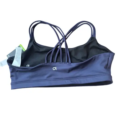 GapFit Eclipse Medium Support Sports Bra Navy Blue Strappy Back Size Large NWT