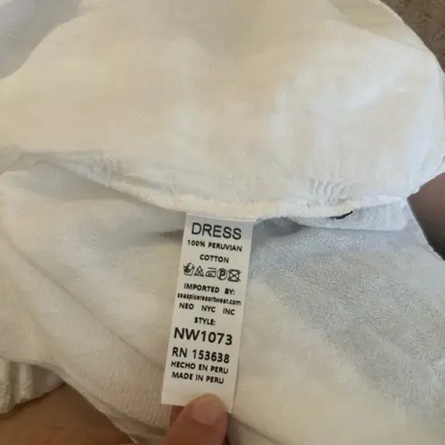 Beach pool coverup mini dress with lace ! Summer coastal resort loungewear Size XL