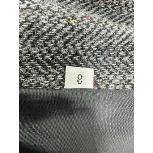 Womans International Scene Tweed Button Blazer 8 Black Collar