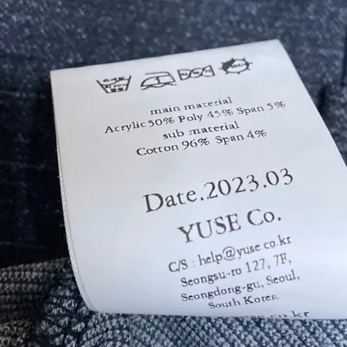 Yuse Black Ribbed Knit Sleeveless Strapless Cutout Tube Bandeau Blouse Top Sz M Size M