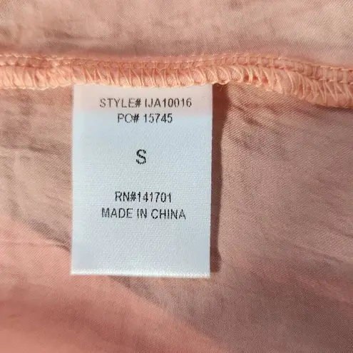 143 Story Peach Satin Blazer NWT Size Small Crinkled Tangerine Blazer