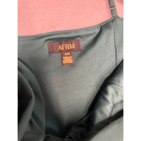 NWOT AFRM Silas Floral Appliqué mini dress in Botanical Green. Size S. Green