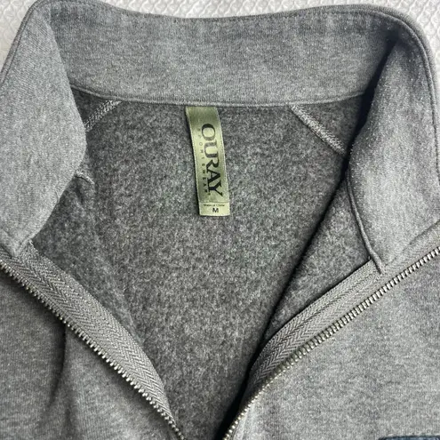 Ouray Size Medium Meadowlark Lake Lodge Wyoming Gray Full-Zip Sweatshirt Outdoor