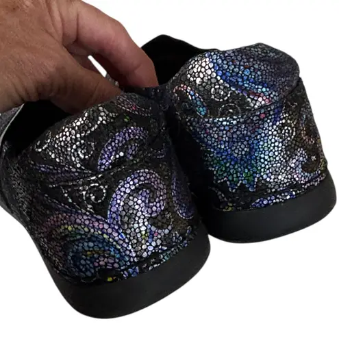 Alegria EUC  Leather Glee Slip-On shoes Surreally Pretty Pattern Size 9.5 - 10
