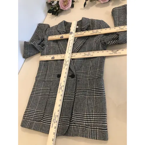 H & M Women Jacket 2 Long Sleeve Academia Old Money Executive Plaid Houndstooth Size undefined
