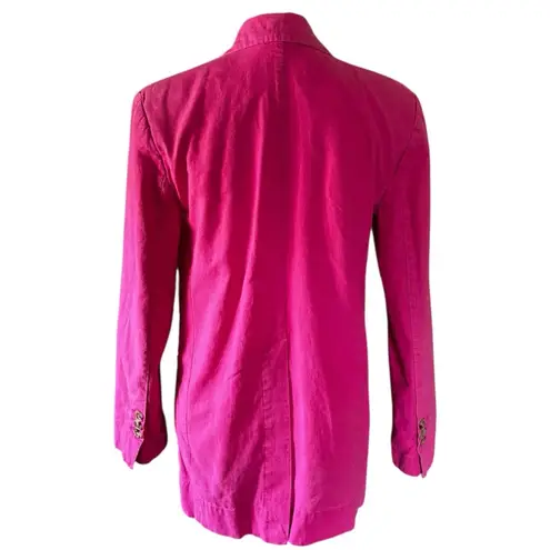 Eudon Choi Collective Oversized Pink Linen Open Blazer w/ Side Cutouts | EUC | 0