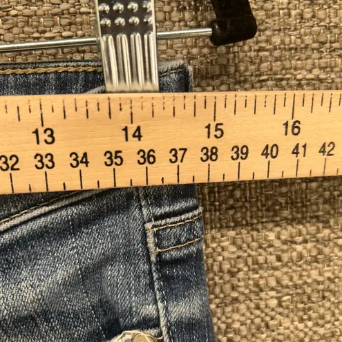 Jag jeans AG Jeans Wommans Legging Size 27R Ankle Super Skinny Distressed Blue Denim