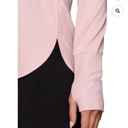 RBX Active Women's Crewneck Long Sleeve Ultra Soft Tunic Tee Light Pink Medium Size undefined