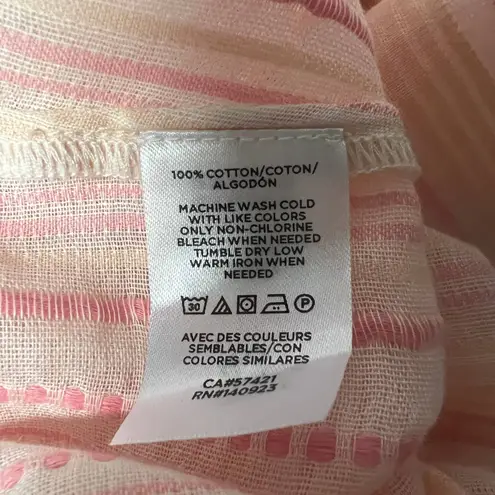 Lou & grey  for LOFT Womens Top Medium Cotton Tasseled Puff Sleeve Crossover Boho