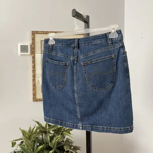 Lee Womens Mid-Rise Regular Fit Jean Denim Skort Size M Waist 31” 5 Pockets